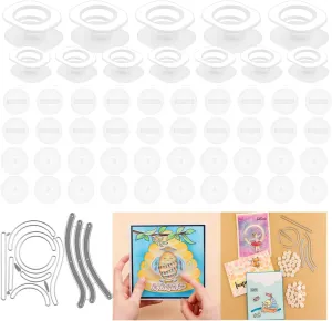 102Pcs/Set Mini Action Wobbles,Self-Adhesive Springs,Small Wobblers Movers Gliders for Slider Cards;Rotating Sliding for Card Making DIY Scrapbooking Arts Projects Handmade Crafts Embellishments