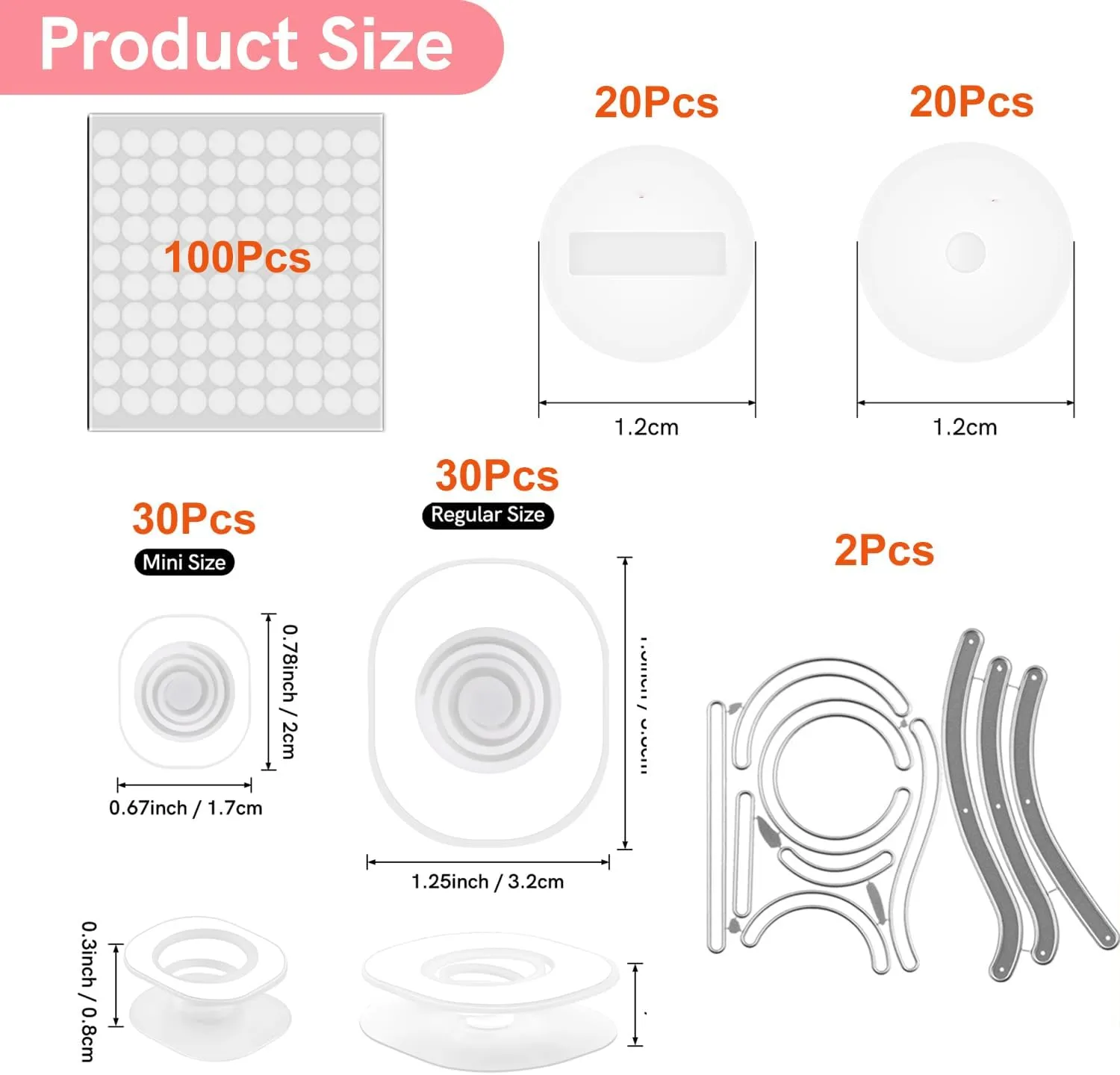 102Pcs/Set Mini Action Wobbles,Self-Adhesive Springs,Small Wobblers Movers Gliders for Slider Cards;Rotating Sliding for Card Making DIY Scrapbooking Arts Projects Handmade Crafts Embellishments