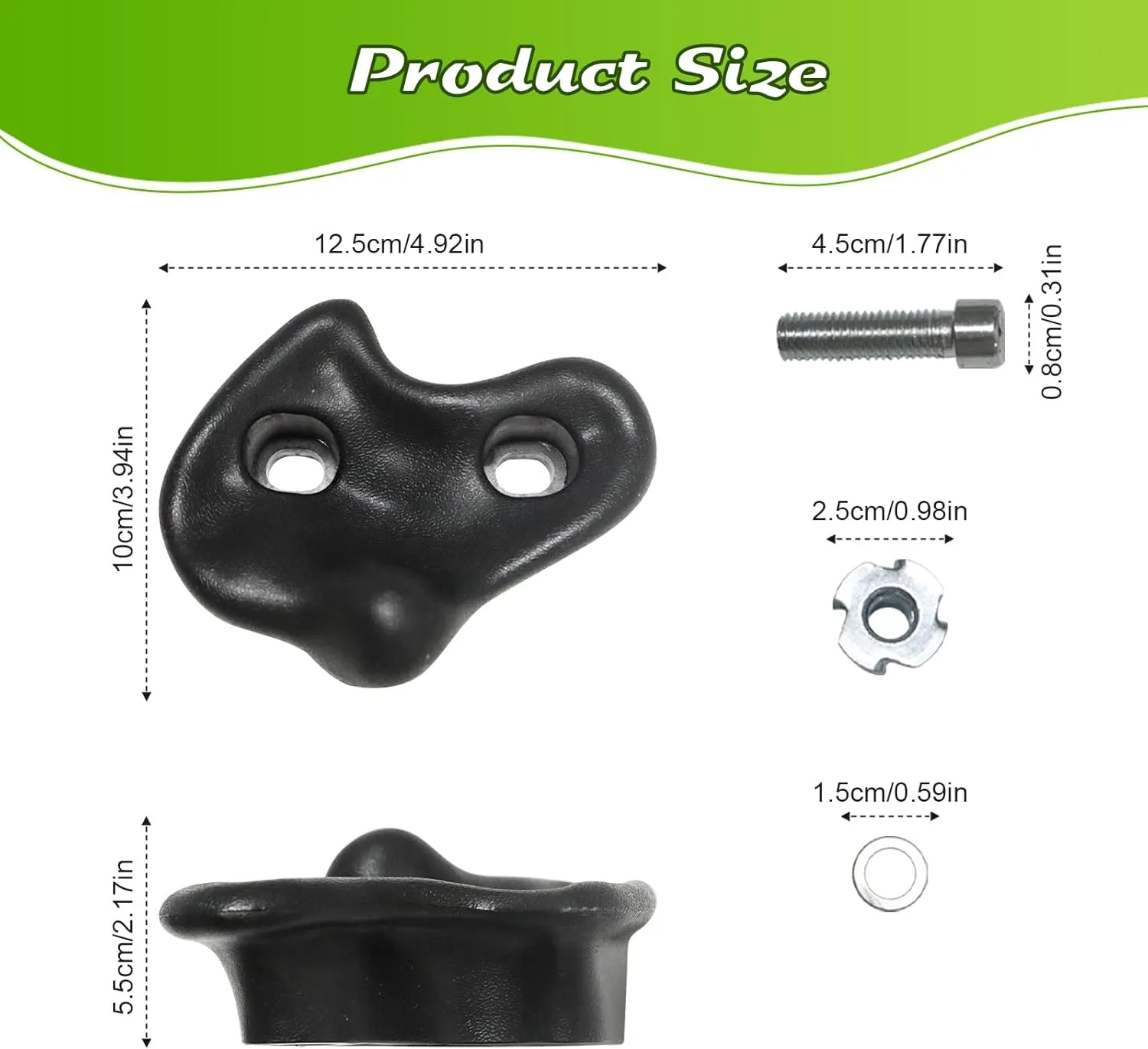 20PCS Rock Climbing Holds for Kids Climber,Extra Large Adult Rock Climbing Stones,Wall Stones with Screw Pad and Nut for Outdoor Indoor Climbing Frames Children Playground