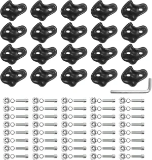 20PCS Rock Climbing Holds for Kids Climber,Extra Large Adult Rock Climbing Stones,Wall Stones with Screw Pad and Nut for Outdoor Indoor Climbing Frames Children Playground