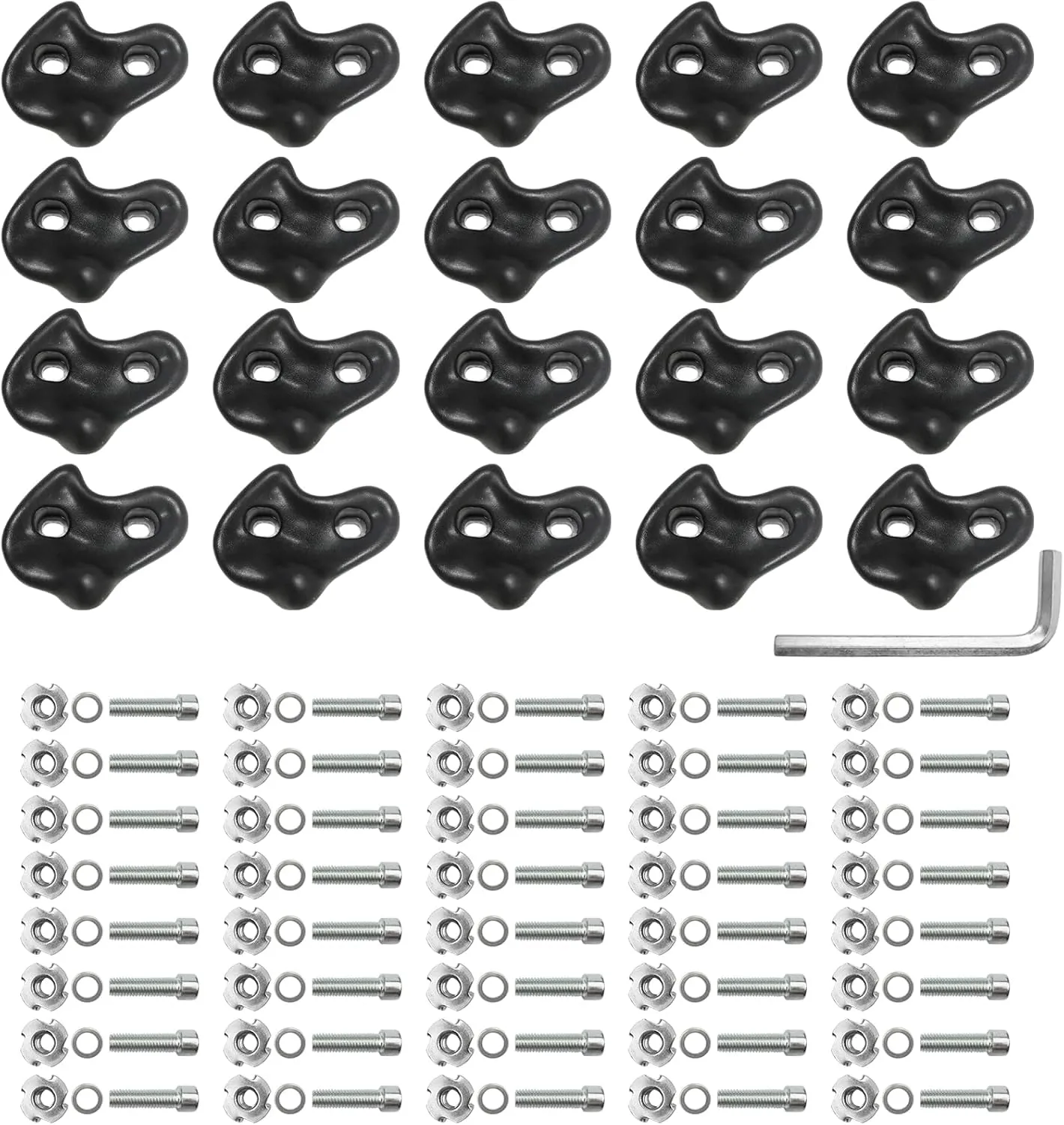20PCS Rock Climbing Holds for Kids Climber,Extra Large Adult Rock Climbing Stones,Wall Stones with Screw Pad and Nut for Outdoor Indoor Climbing Frames Children Playground