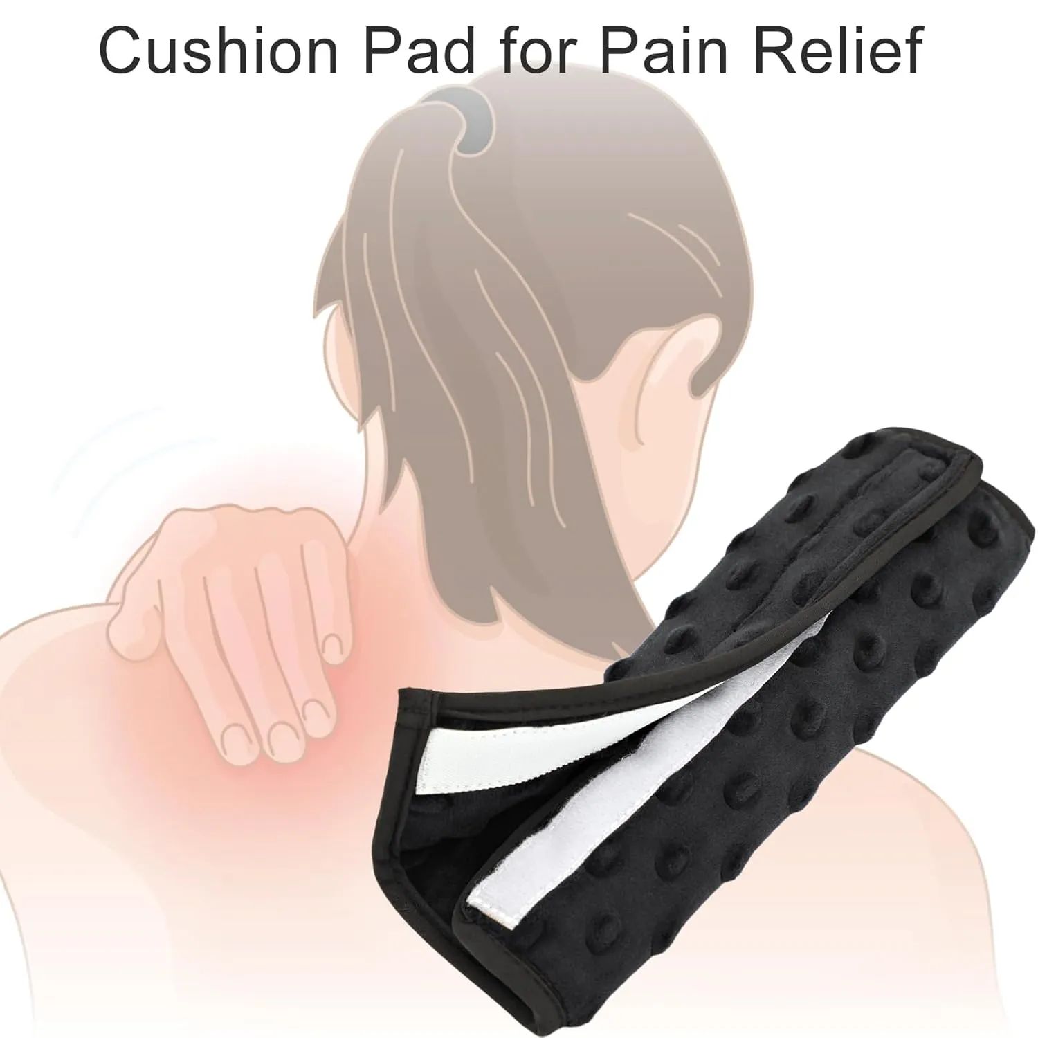 2Pcs Arm Sling Padding for Neck Arm Sling Strap Cushion Neck Pad Cushions Shoulder Brace Carry Strap Pads Elbow Wrist Injury Support Strap Padded Women Men Minky Dot Black
