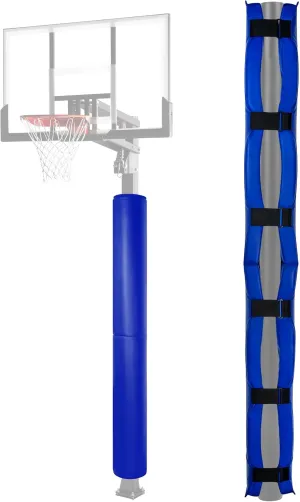 72" Tall Basketball Pole Pad, All-Weather Round Basketball Pole Padding Outdoor, 2" Thick Heavy Duty Wrap-Around Protective Pads for Adjustable & Fixed Height Basketball Hoop Poles