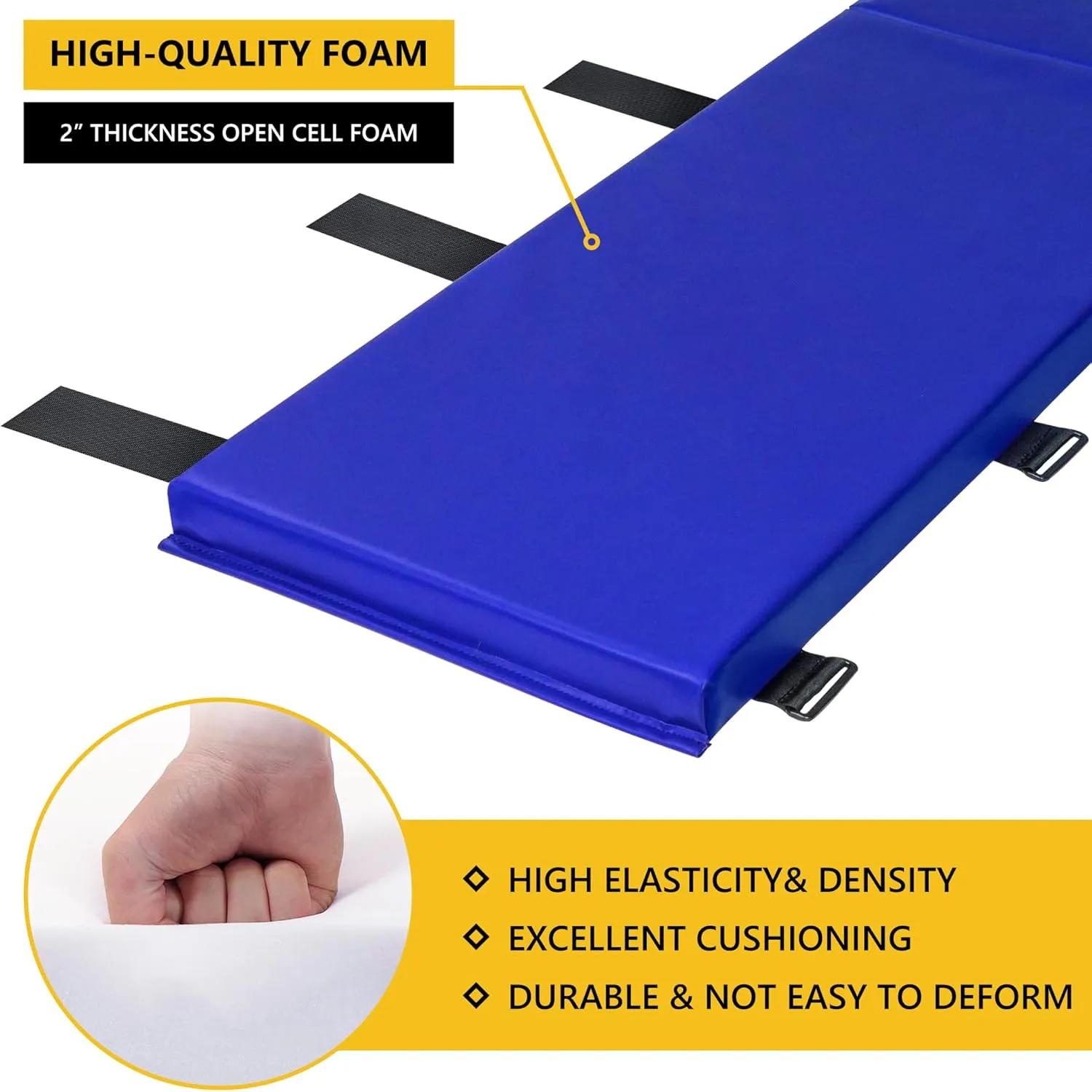 72" Tall Basketball Pole Pad, All-Weather Round Basketball Pole Padding Outdoor, 2" Thick Heavy Duty Wrap-Around Protective Pads for Adjustable & Fixed Height Basketball Hoop Poles