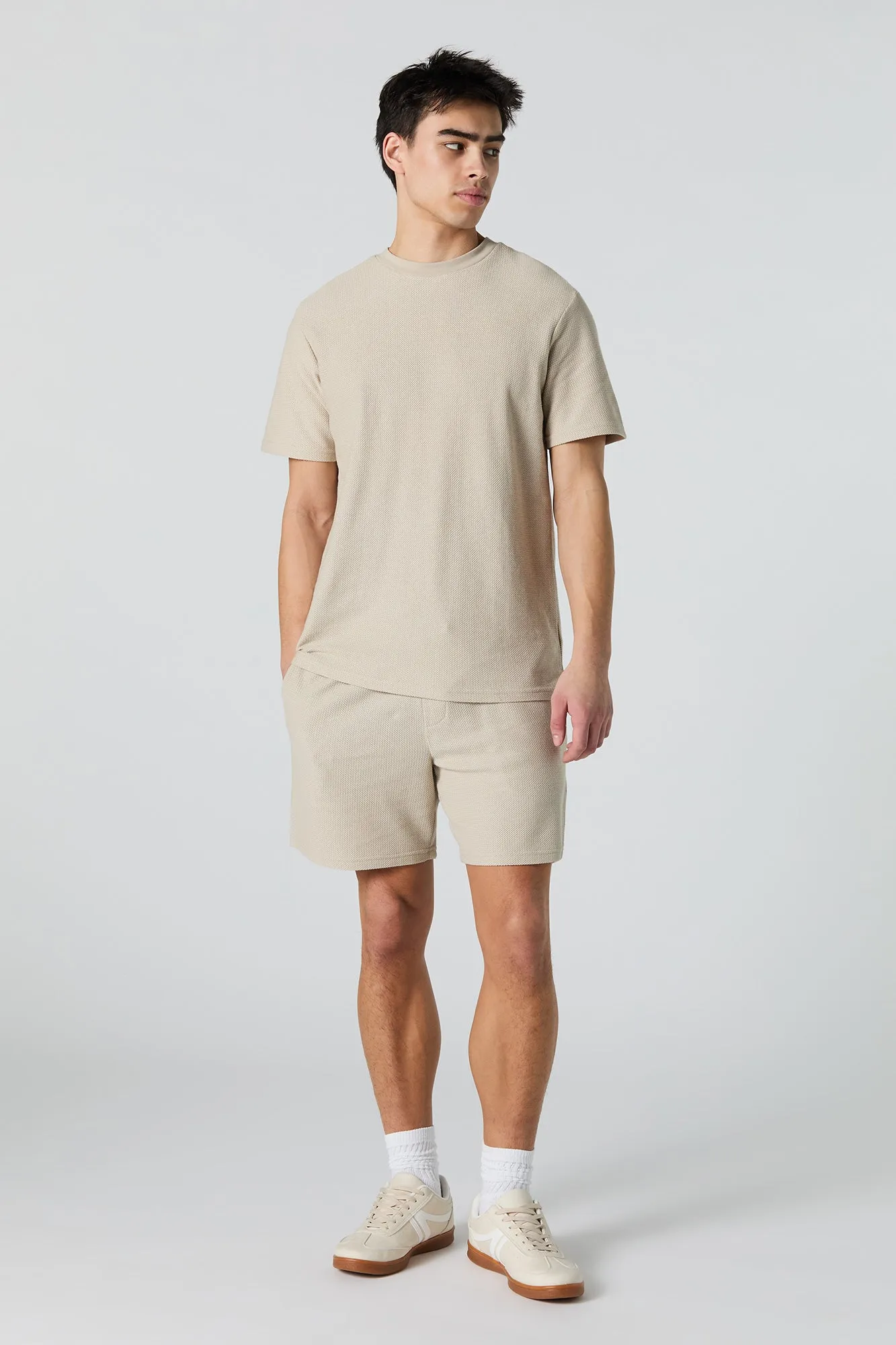 Active Textured Drawstring Short