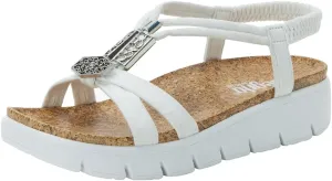 Alegria Women Roz - Arch Support Chunky Platform - For Travel and Everyday Activity - Vegan Braided Adjustable Buckle Slingback Slide Sandal