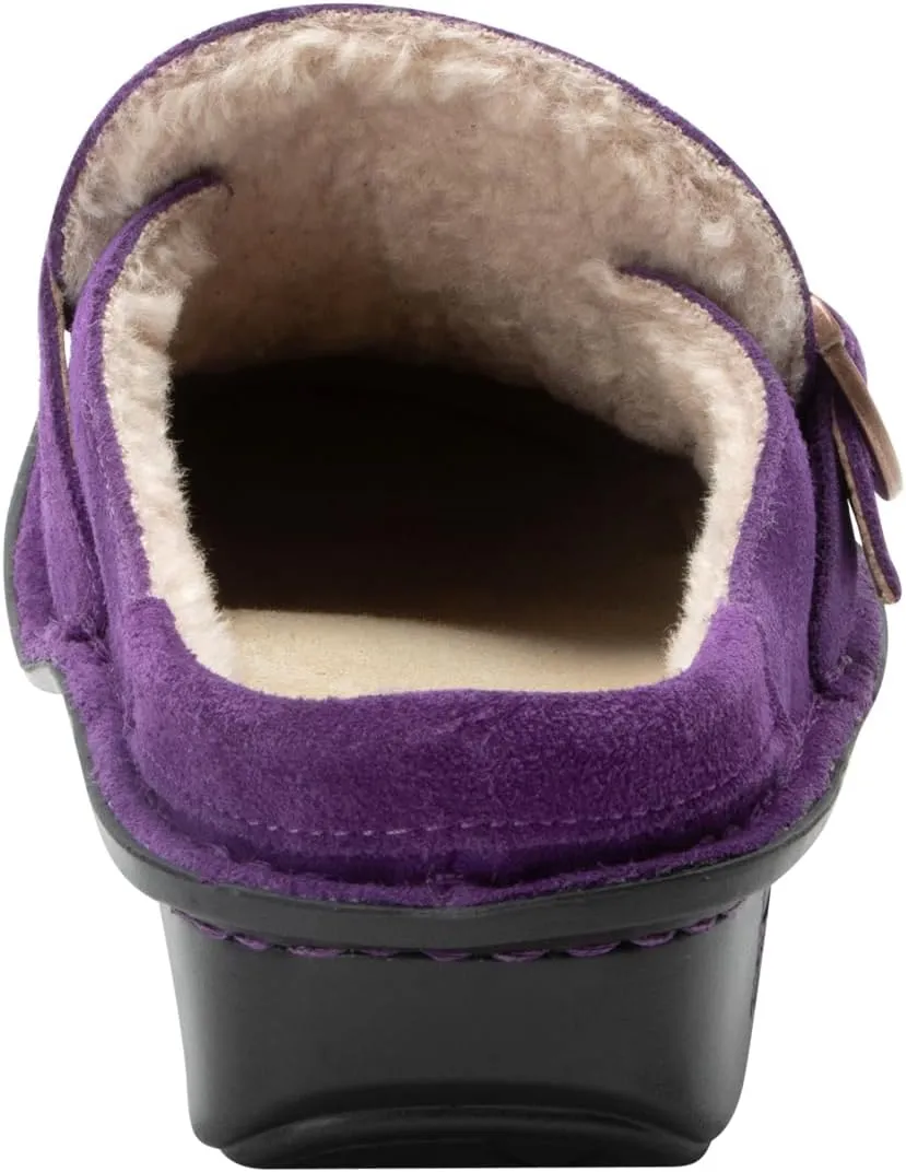 Alegria Women's Brigid Leather Moc Toe Open Back Clog with Heel Cup