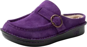 Alegria Women's Brigid Leather Moc Toe Open Back Clog with Heel Cup