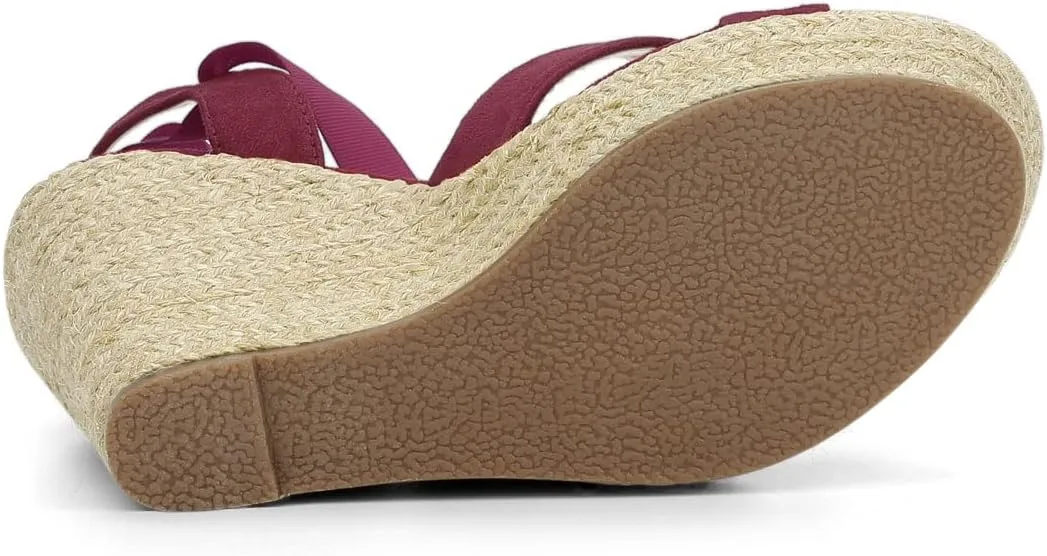 Allegra K Women's Espadrille Platform Lace Up Wedges Sandals