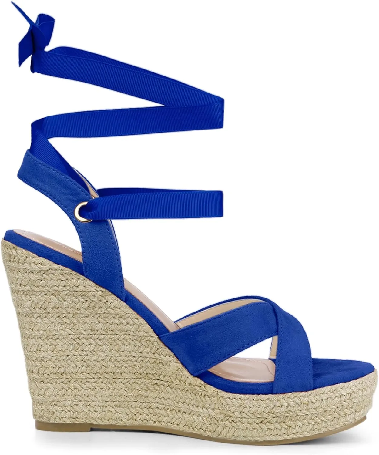 Allegra K Women's Espadrille Platform Lace Up Wedges Sandals