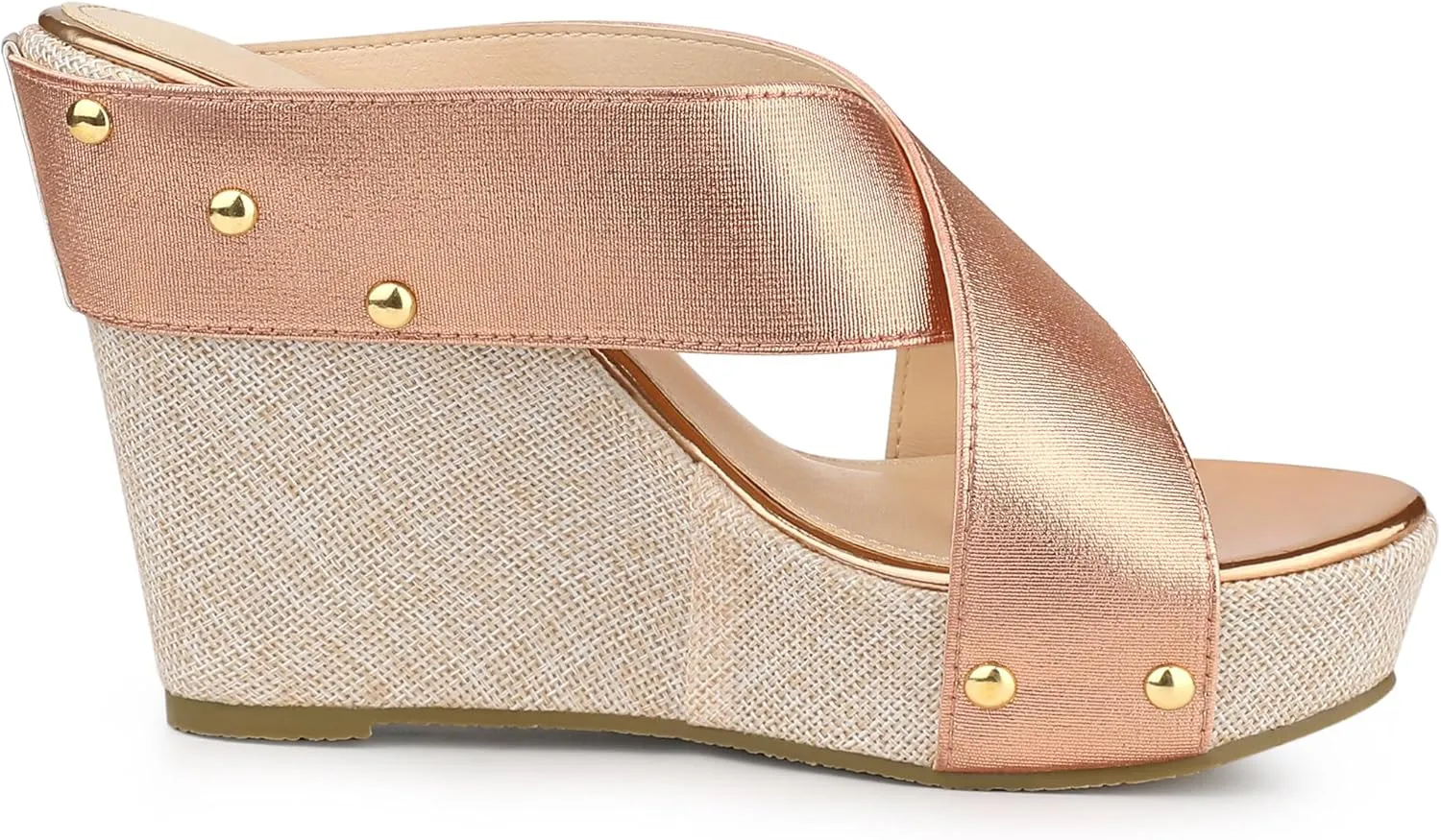 Allegra K Women's Platform Slide Wedge Sandals