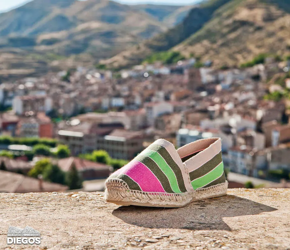 Alpargatas rayas verdes