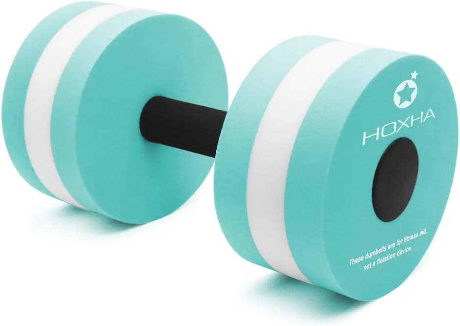 Aquatic Exercise Dumbell Set of 2 - Water Aerobic Exercise Foam Dumbbells Pool Resistance Fitness Equipment for Weight Loss