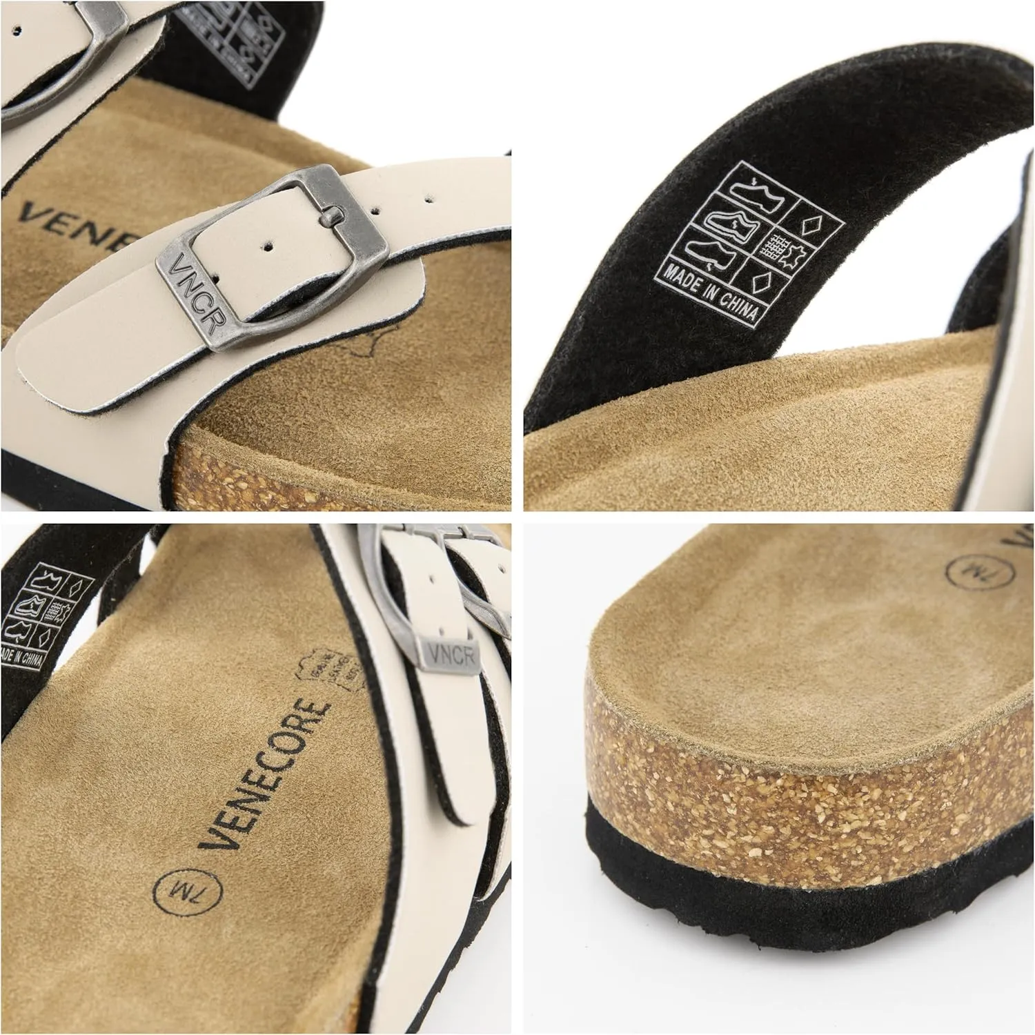 Arena Cork Sandals for Women – Cork Sandals Women’s Summer Shoes – Comfortable Slide Sandals