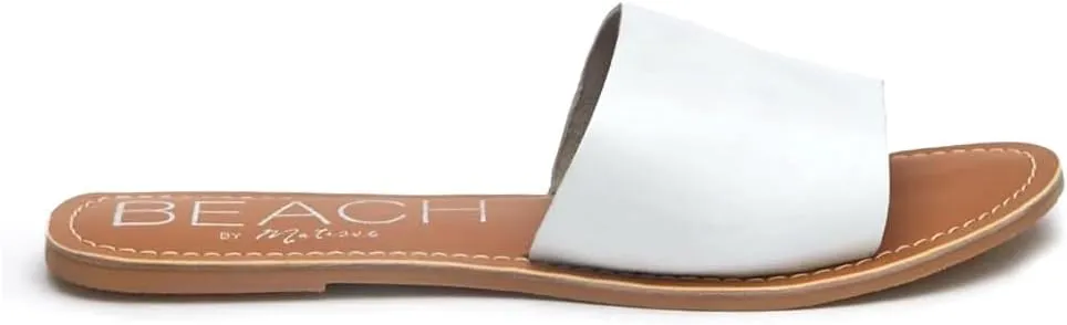 BEACH by Matisse Womens Cabana Slide Casual Sandals Casual - White