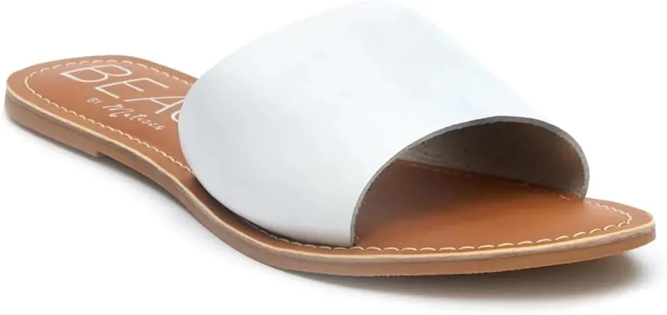 BEACH by Matisse Womens Cabana Slide Casual Sandals Casual - White