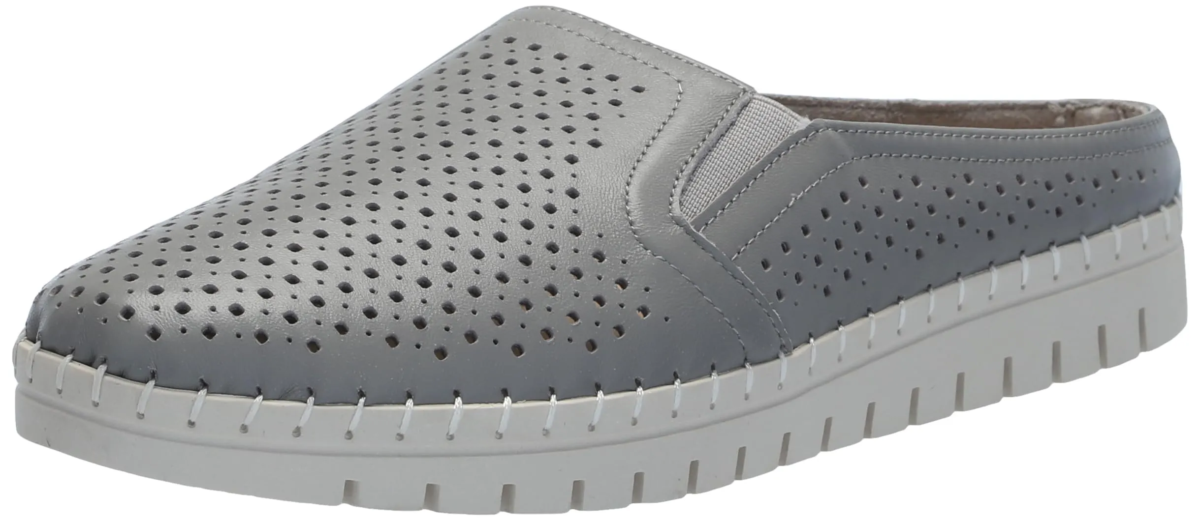 Bella Vita Women's Refresh Sneaker Slide Mule, Grey Leather, 7.5