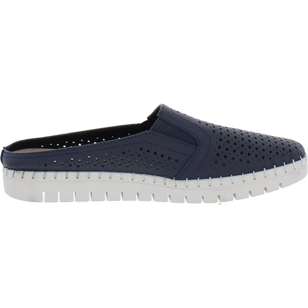 Bella Vita Women's Refresh Sneaker Slide Mule, Navy Leather, 10 Wide
