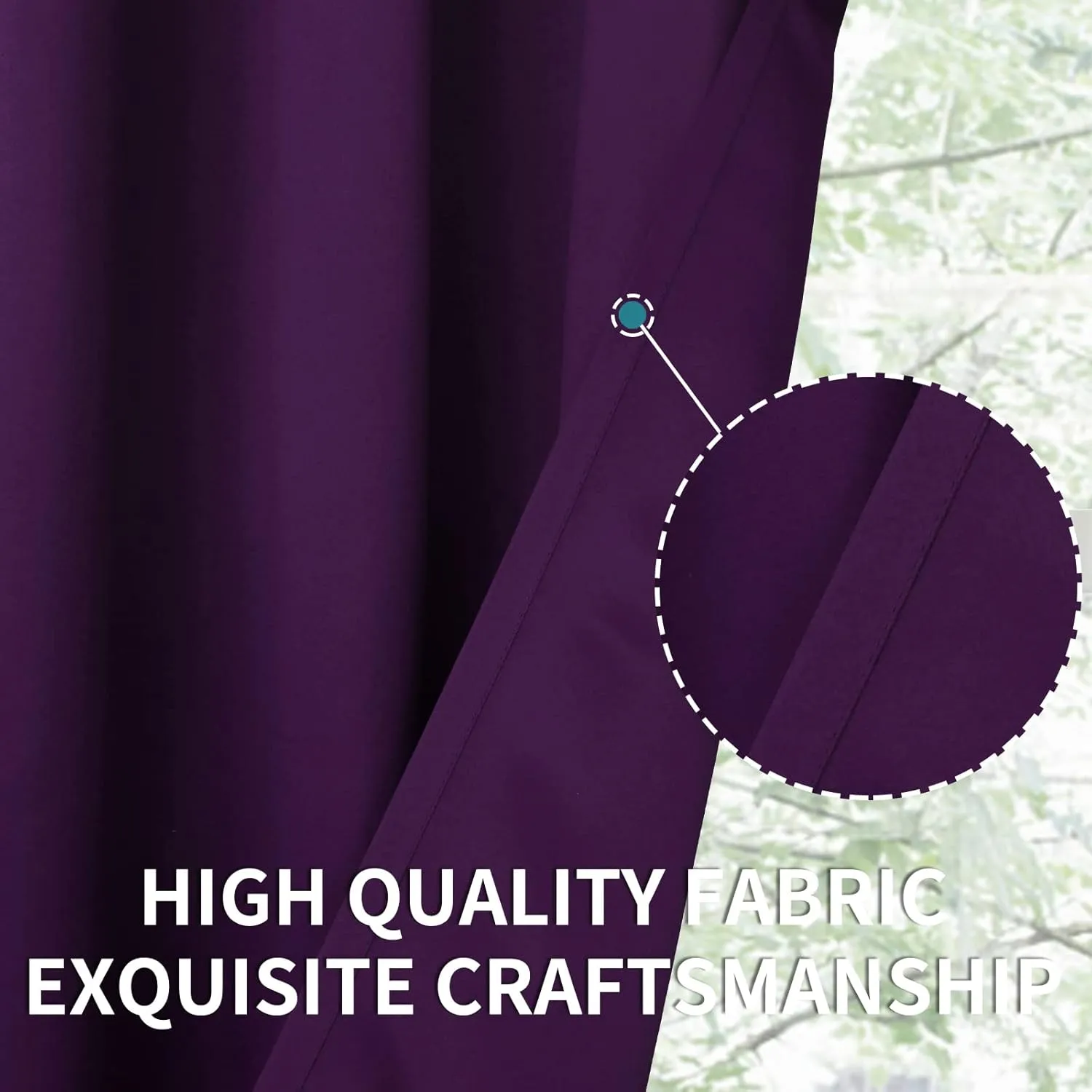 BGment Blackout Curtains - Grommet Thermal Insulated Room Darkening Bedroom and Living Room Curtain, Set of 2 Panels (42 x 63 Inch, Royal Purple)