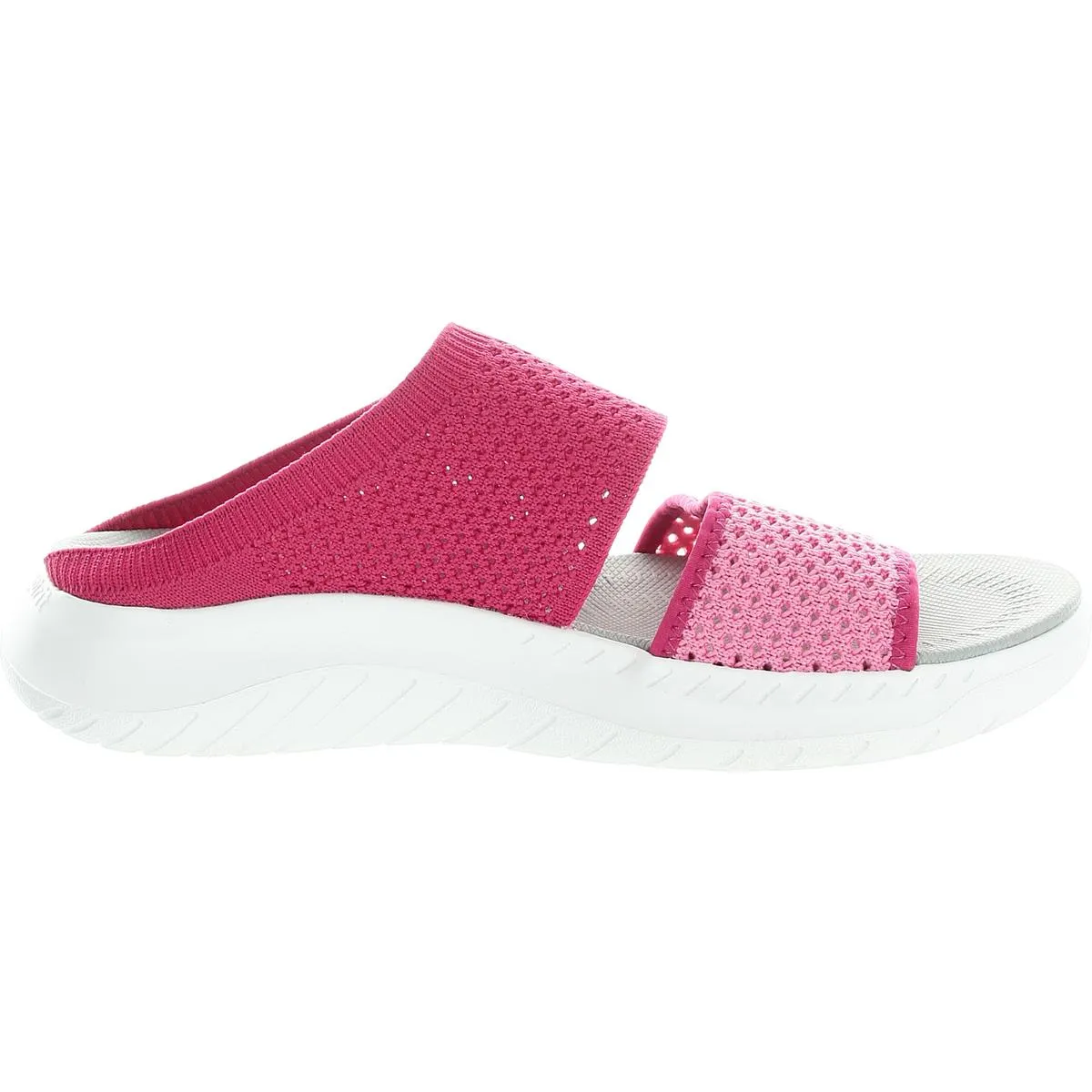 BHFO Womens Textured Manmade Slide Sandals