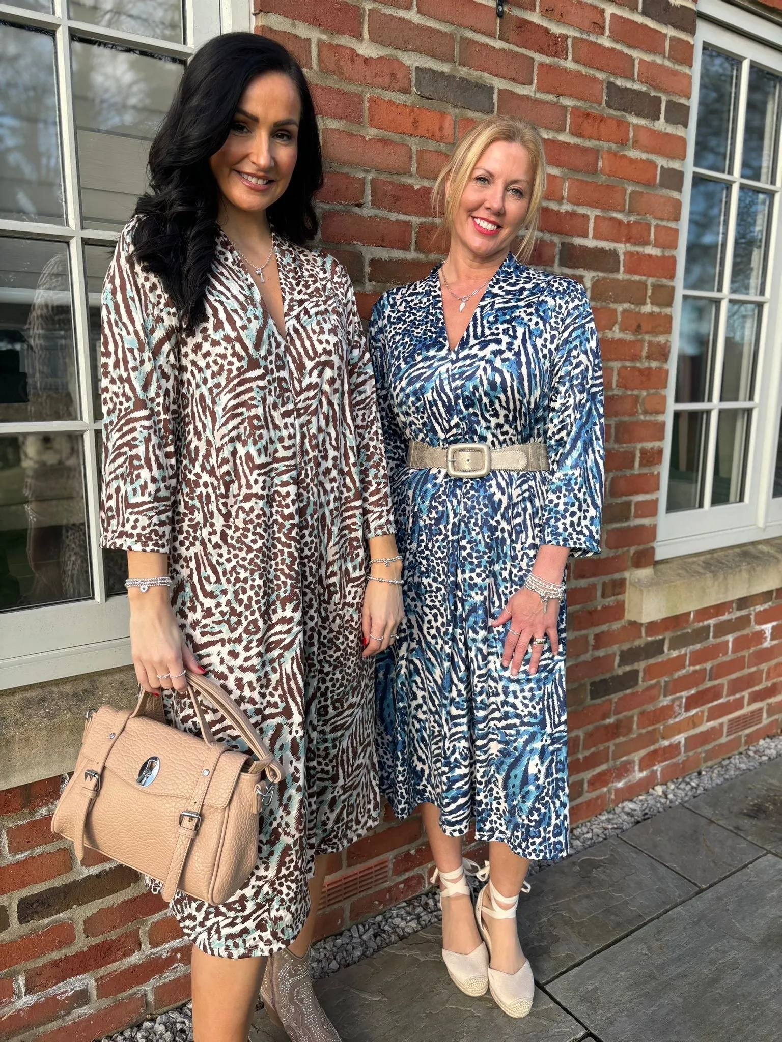 Blue Multi Animal Dress Gloria