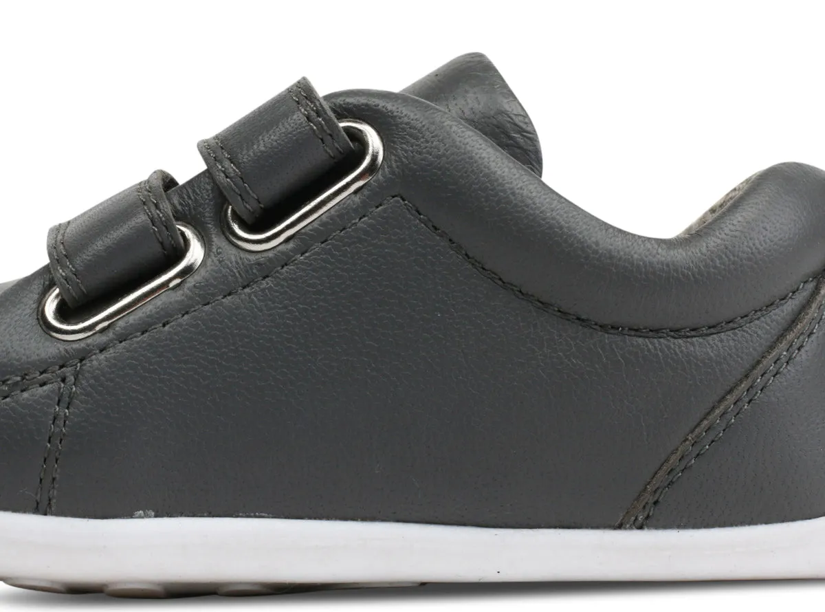 Bobux Grass Court Boys Infants Smoke Grey Trainer Shoe
