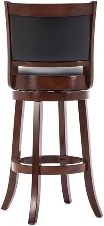 Boraam Augusta Bar Height Swivel Kitchen Bar Stool - Black/Cherry
