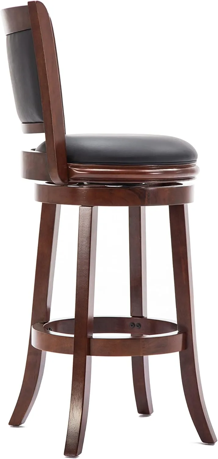 Boraam Augusta Bar Height Swivel Stool, 29-Inch, Cherry