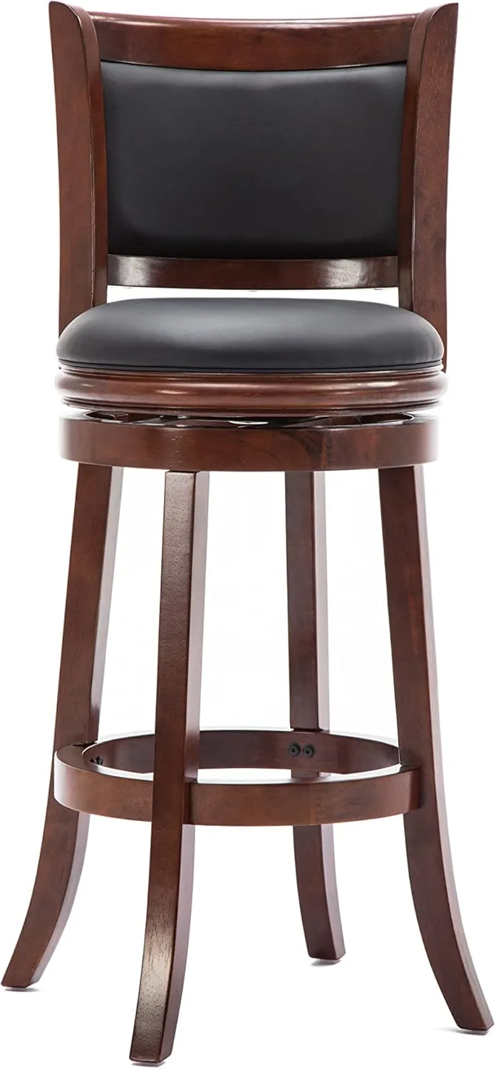 Boraam Augusta Bar Height Swivel Stool, 29-Inch, Cherry