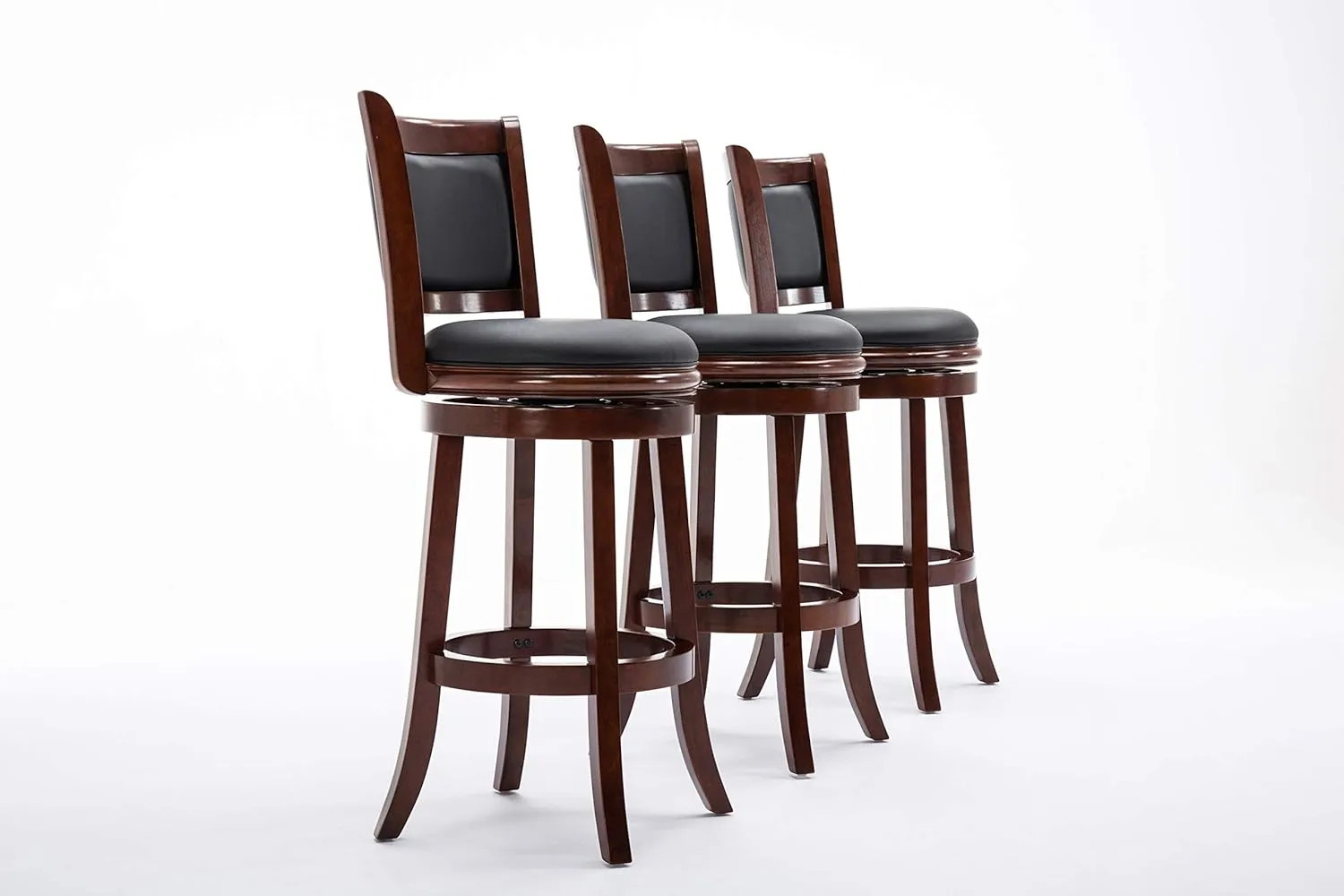 Boraam Augusta Bar Height Swivel Stool, 29-Inch, Cherry