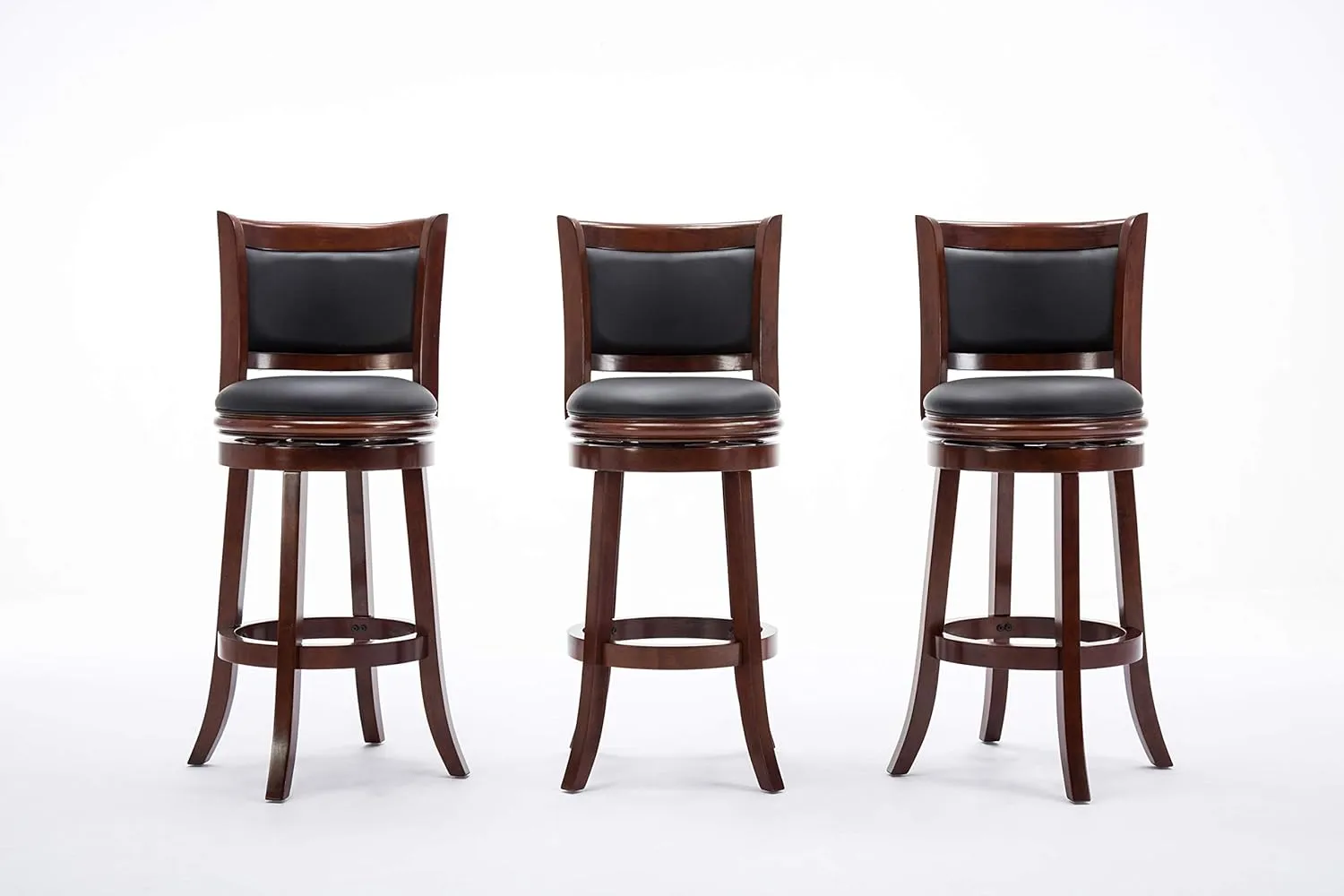 Boraam Augusta Bar Height Swivel Stool, 29-Inch, Cherry