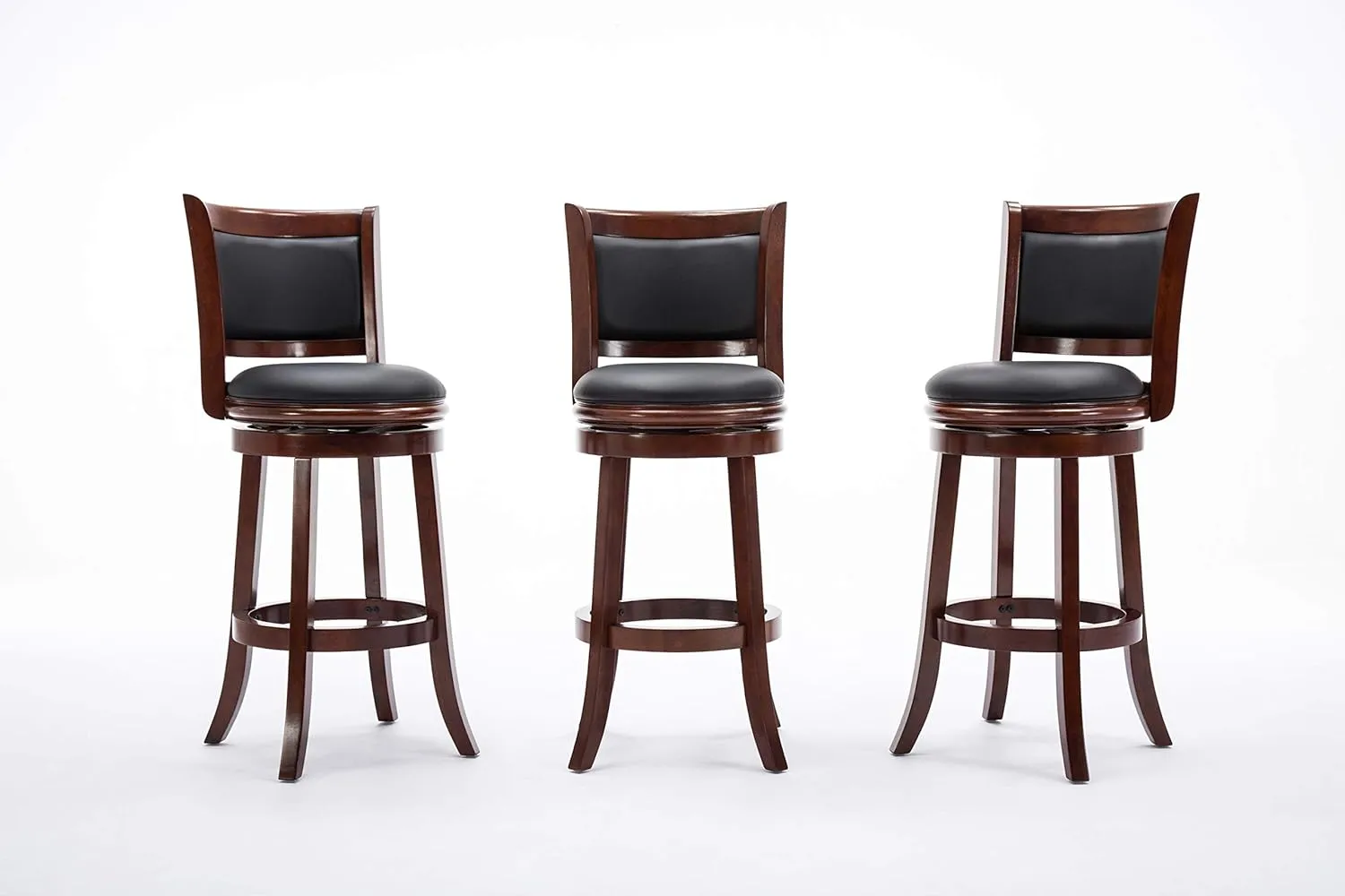 Boraam Augusta Bar Height Swivel Stool, 29-Inch, Cherry