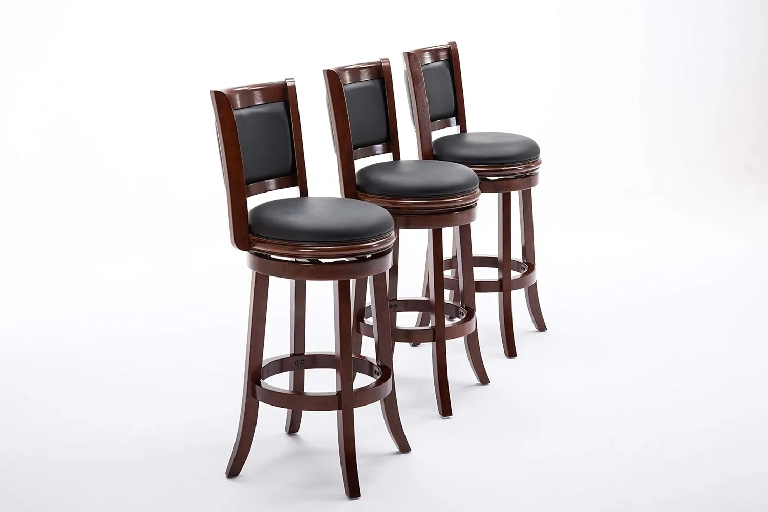Boraam Augusta Bar Height Swivel Stool, 29-Inch, Cherry