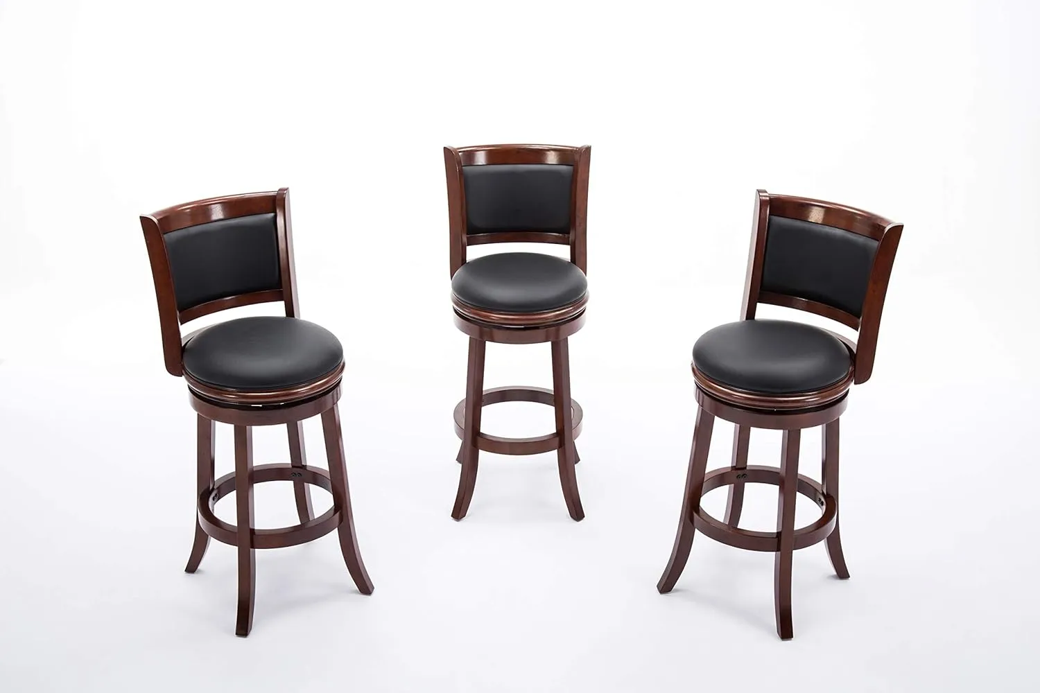 Boraam Augusta Bar Height Swivel Stool, 29-Inch, Cherry