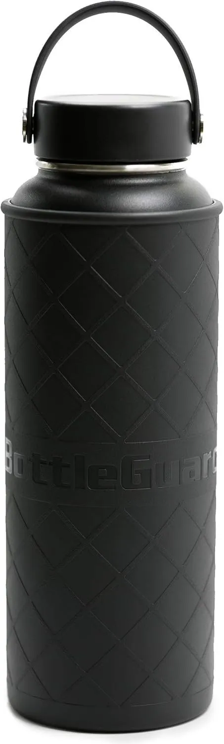 BottleGuard TPU Rugged Bottle Sleeve Skin Protector for 40oz Hydro Flask, ThermoFlask Stainless Steel Bottles