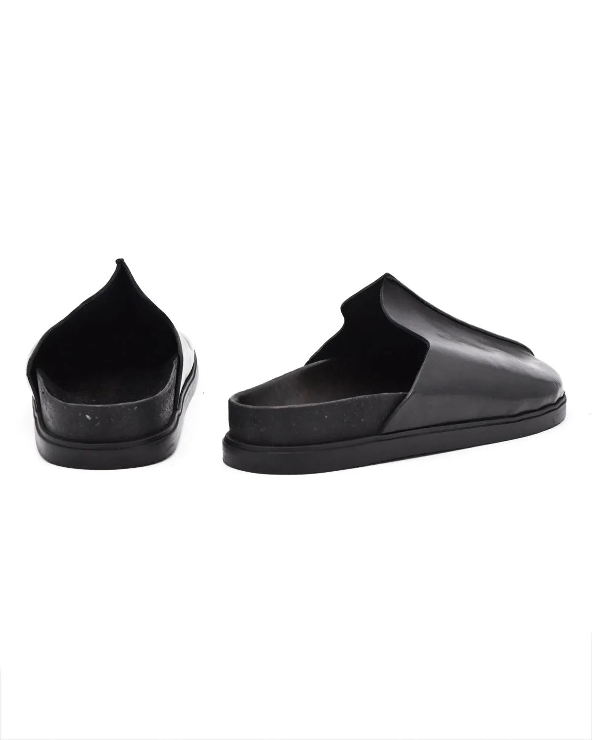 Brador Leather Mule in Black
