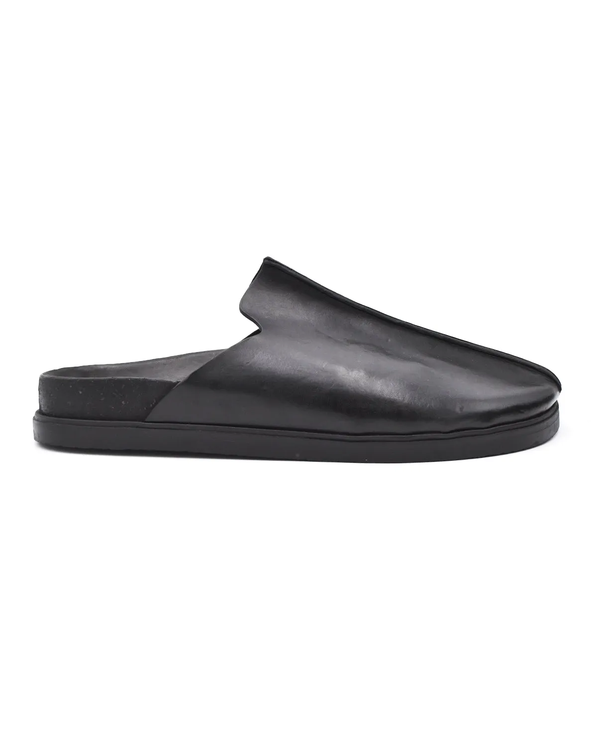 Brador Leather Mule in Black