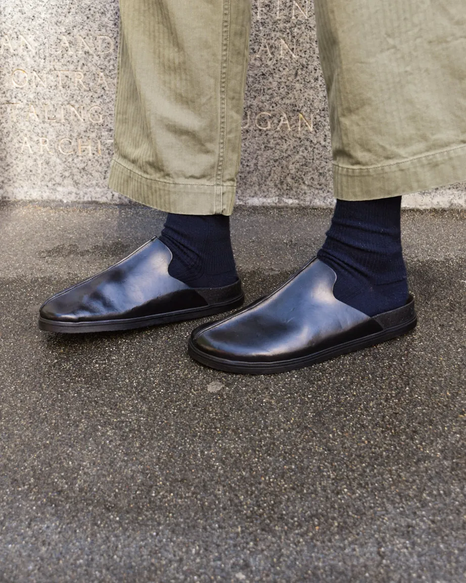 Brador Leather Mule in Black