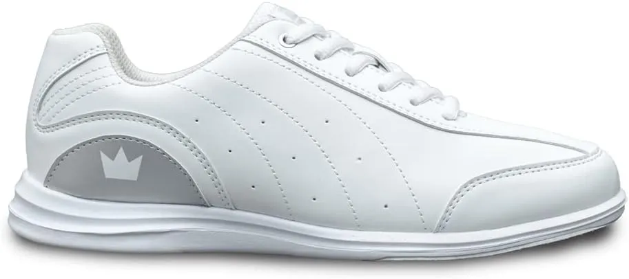 Brunswick Mystic Womens Bowling Shoes (White/Silver, us_Footwear_Size_System, Adult, Women, Numeric, Medium, Numeric_6)