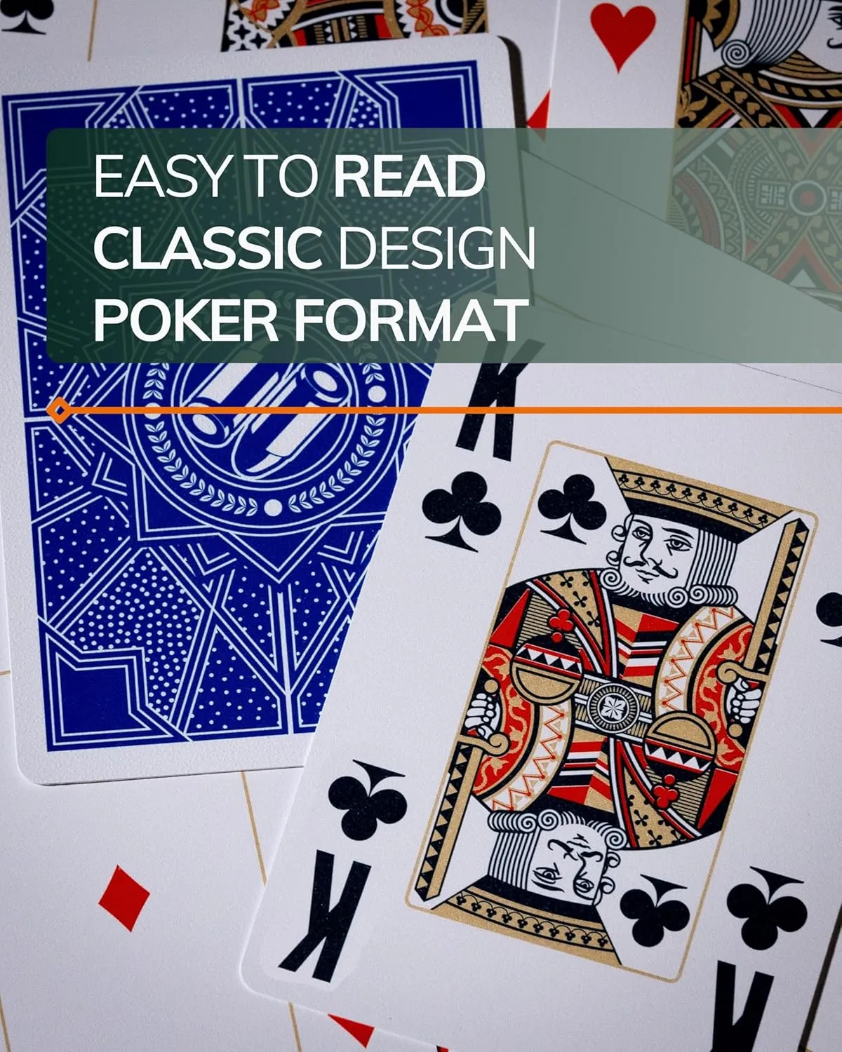 Bullets Playing Cards, Two Decks of Paulie-Design Poker Cards, Waterproof Plastic, Jumbo Index & Four Pips, Including Cut-Card, Professional Playing Cards for Texas Holdem Poker