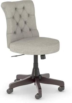 Bush Furniture Key West Mid Back Tufted Office Chair in Brown Fabric