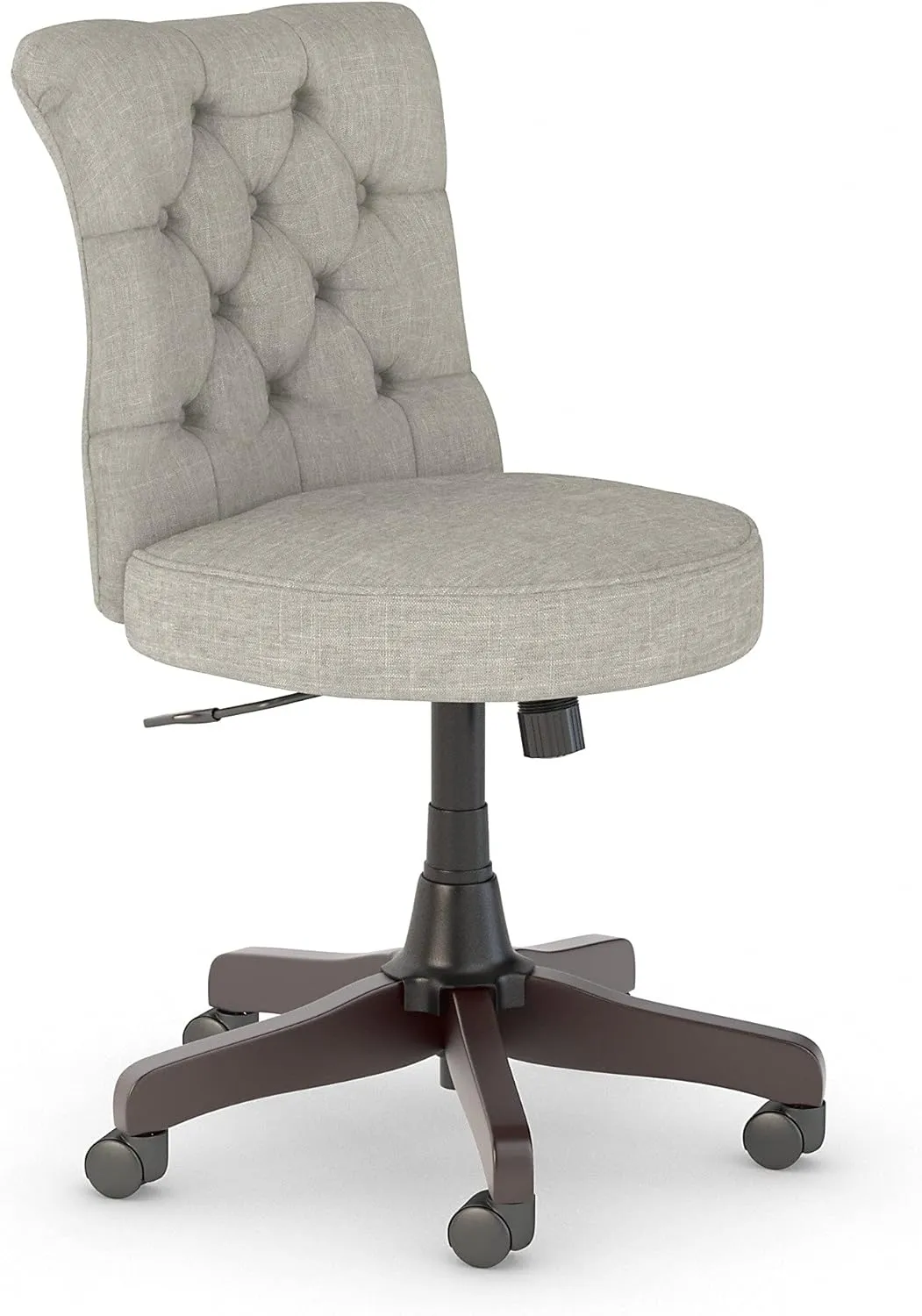 Bush Furniture Key West Mid Back Tufted Office Chair in Brown Fabric