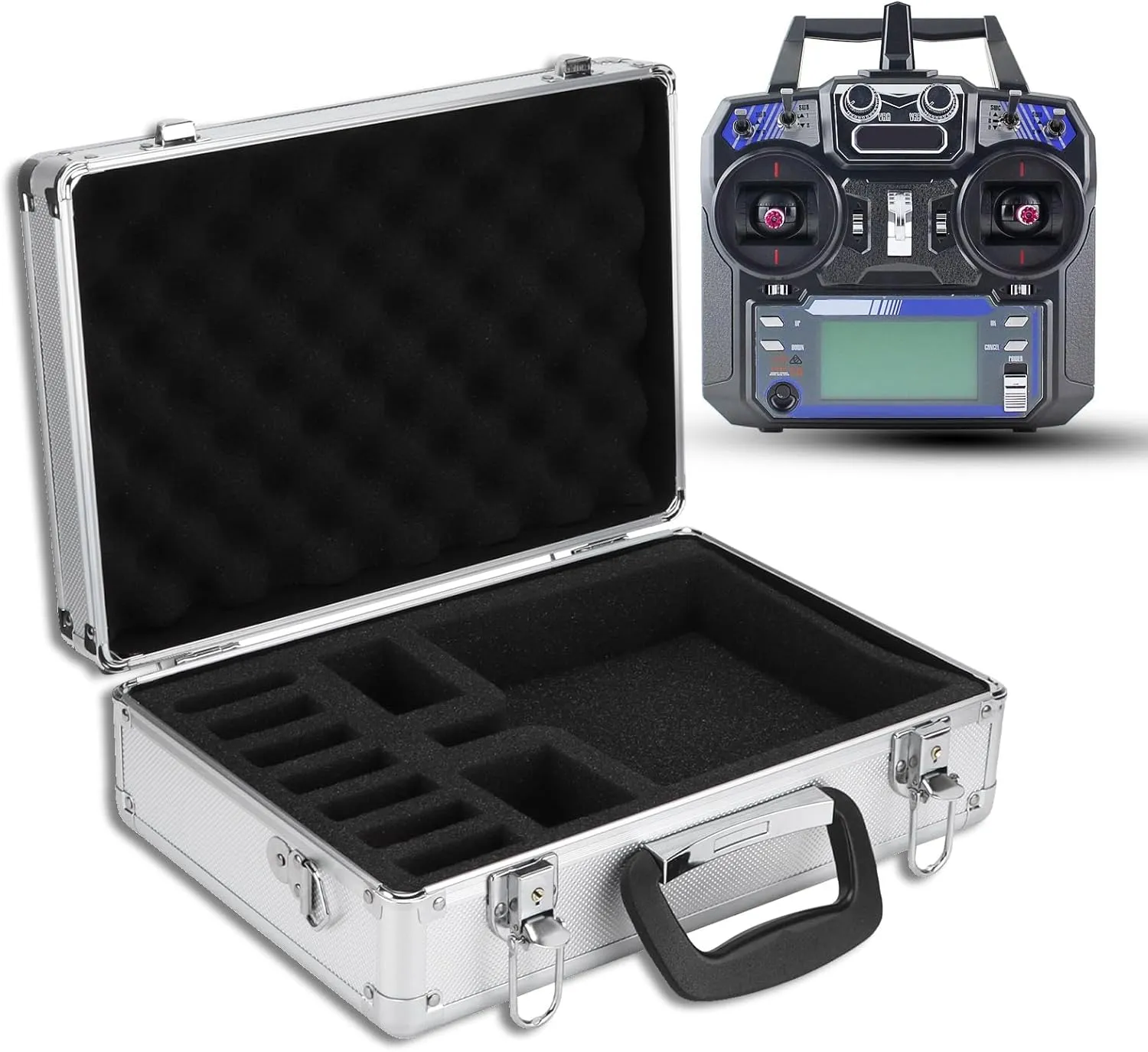 Carrying Bag for RC Controller, 2.4G Universal Model Airplane Carry Case, Remote Control Transmitter Case for JR FUTABA Flysky, HERCHRfgw9z4xsgi