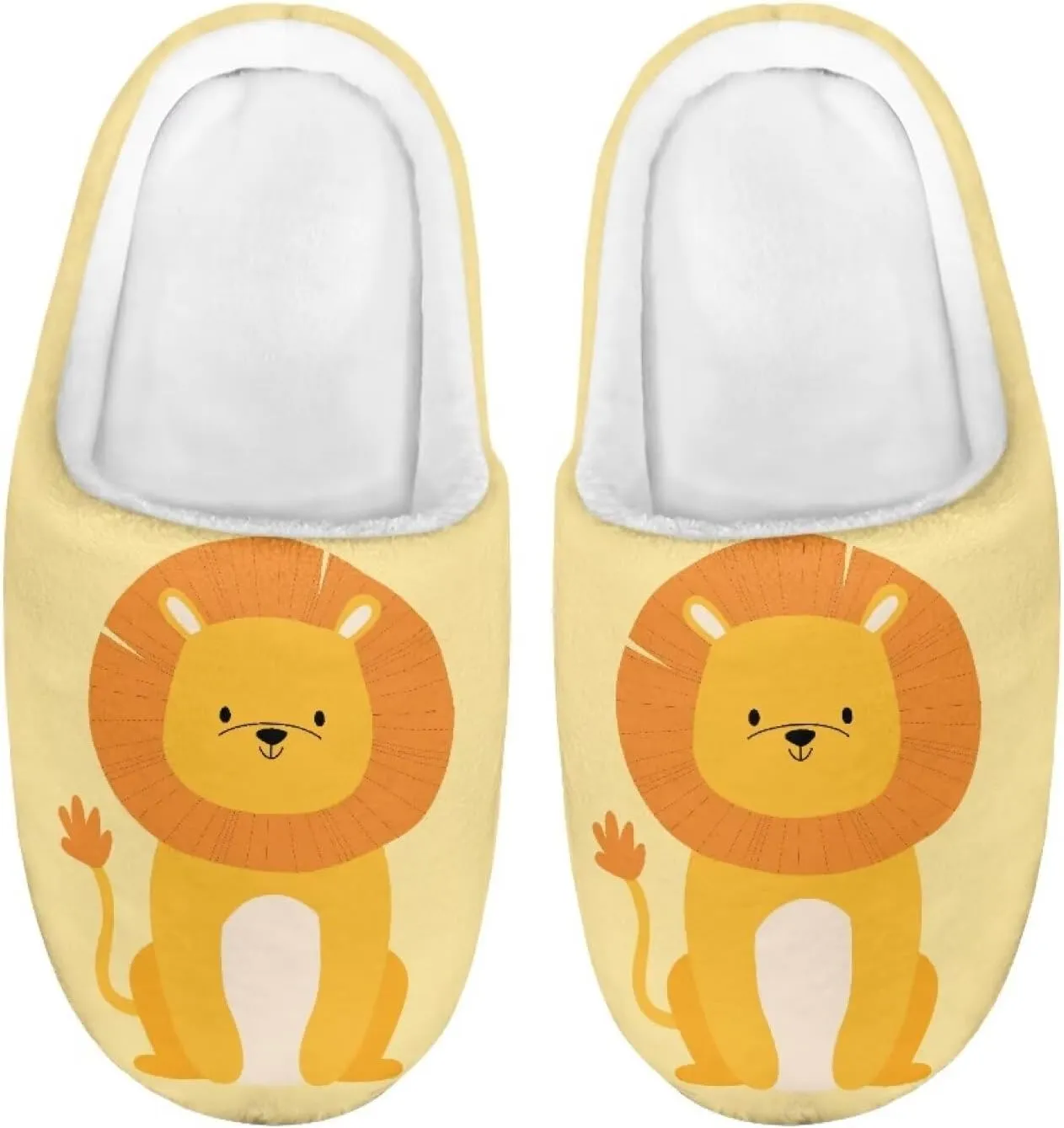Cartoon Animals Plush Slippers for Kids Warm Fuzzy Indoor Shoes Boys Girls Cozy Winter Slippers Closed Toe Bedroom Soft Non Slip House Slippers US Size 9-15