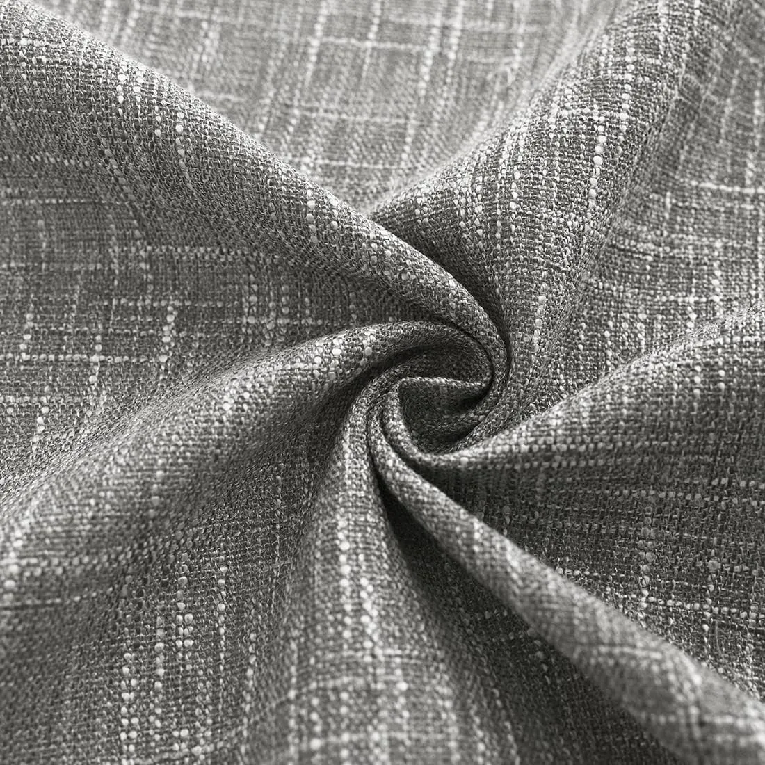 Central Park Ombre Window Curtain Panel Linen Gradient Print on Rayon Blend Fabric Drapery Treatments for Living Room/Bedroom, Cream White to Gray, 40" x 84", Set of 2