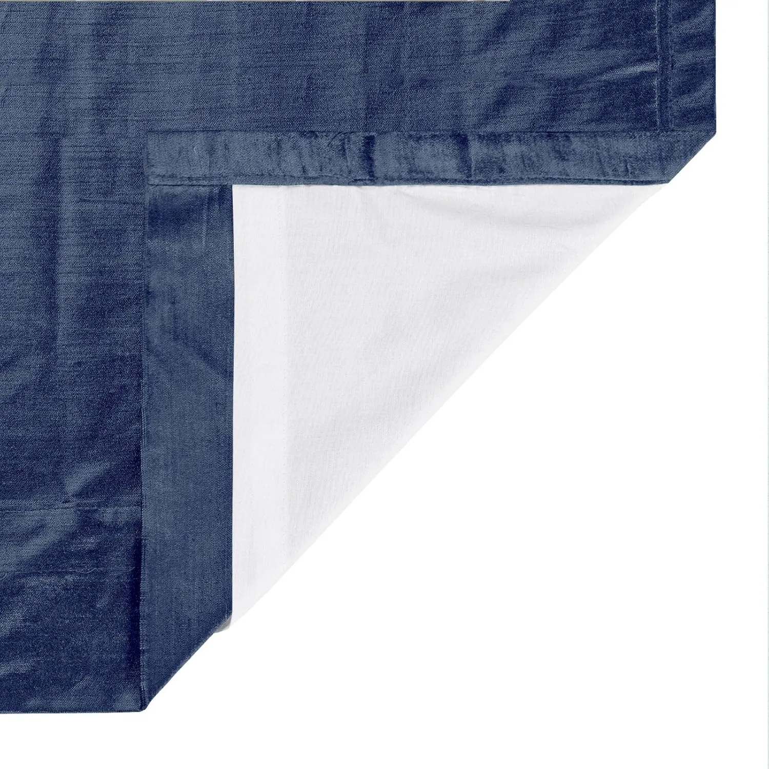 ChadMade Luster Cotton Velvet Grommet Lined Curtain for Dining Room Heavyweight 108 Inches Long Luxury Room Darkening Drape Midnight Wide 50xLong 108 inch, Veda Collection (1 Panel)