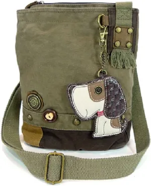 Chala Patch Crossbody, Washed Canvas Handbag, Zipper Top , Animal Prints