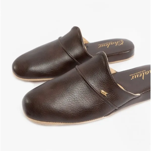 Chaleur LUIGI Mens Mule Slippers Brown