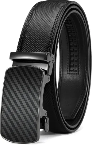 CHAOREN Mens Belt Leather Ratchet Belt - Customizable Fit, Effortless Style (35mm)