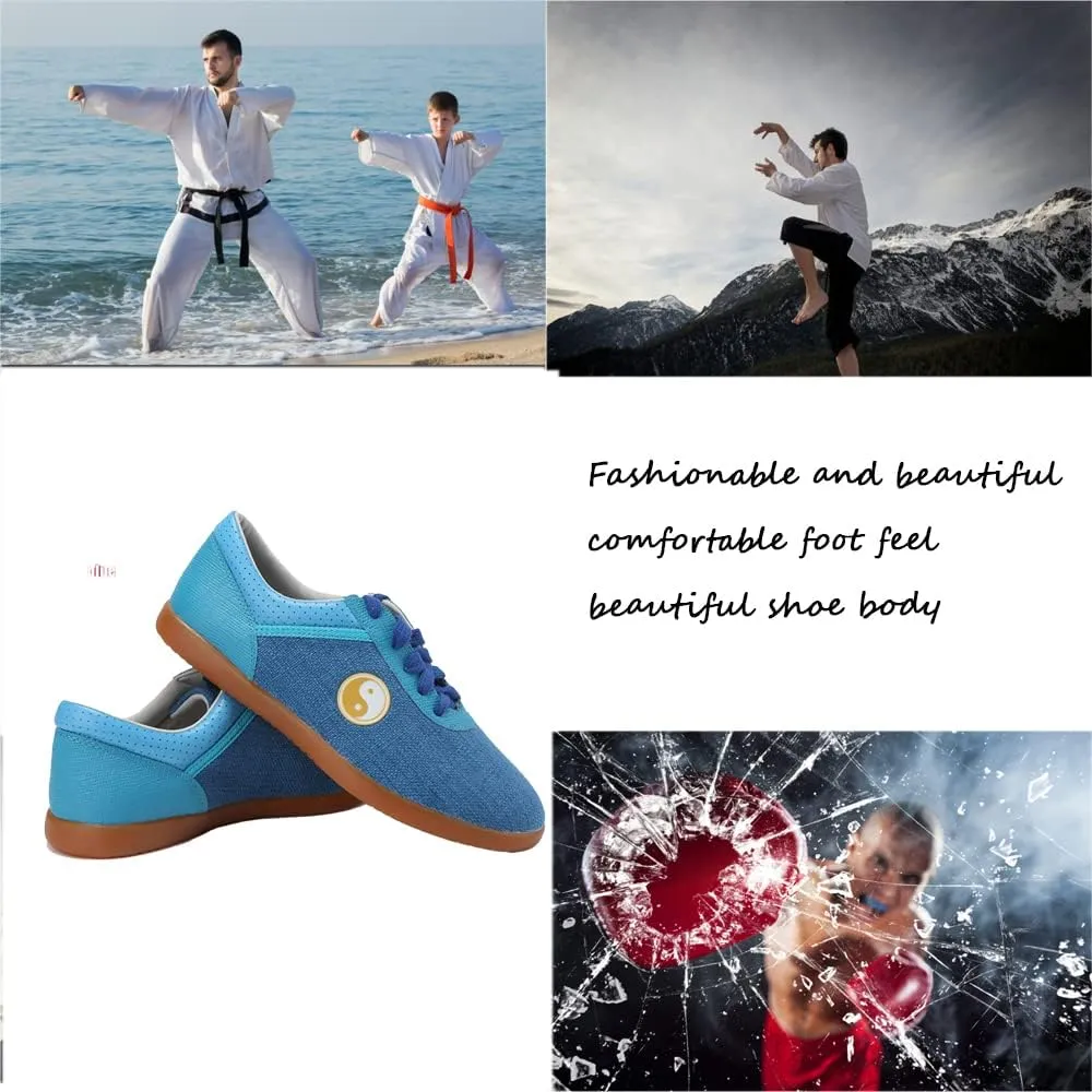 Chi Kung Shoes Martial Arts Boxing Shoes,Traditional Kung Fu Tai Chi Wushu Shaolin Qi Gong Beijing Trainer Wing Chun Slipper Sneaker Footwear for Men Women,